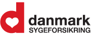 Logo fra Sygeforsikringen "danmark". Tilskud ved betaling for samtale hos Psykolog Astrid Sternke, Teglgårdsparken Middelfart